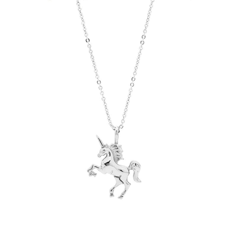 collier licorne 3d argent 925