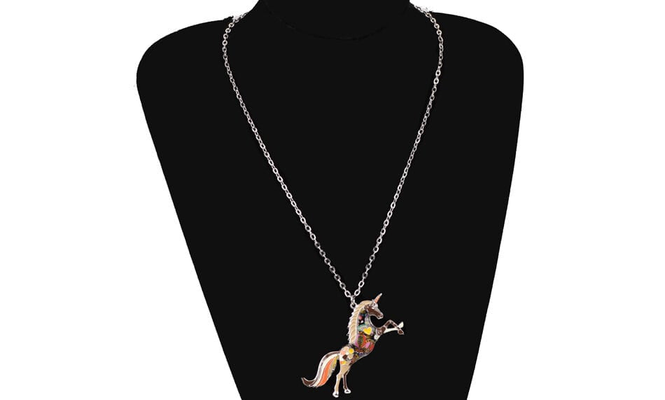 collier ancien pendentif licorne
