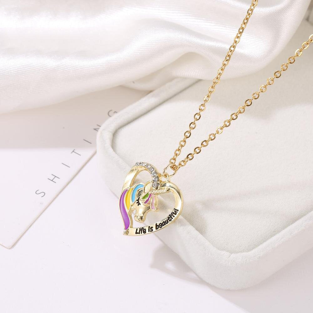 collier doree style licorne