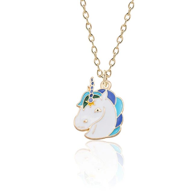 Collier drole licorne humoristique