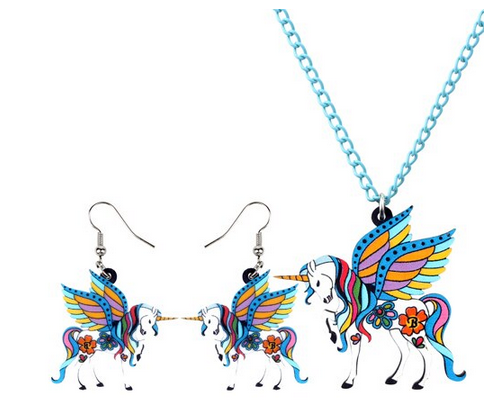 ensemble bijoux licorne