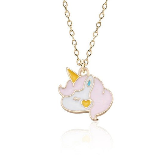 collier pendentif tete de licorne