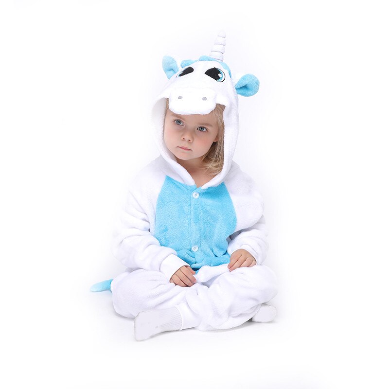 Combinaison Bébé Licorne Bleu avec Ailes