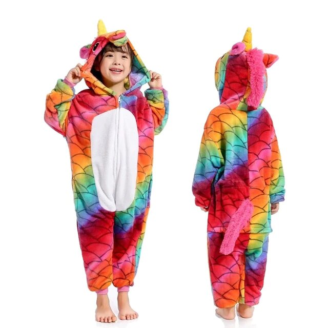 combinaison licorne multicolore pour enfant garcon