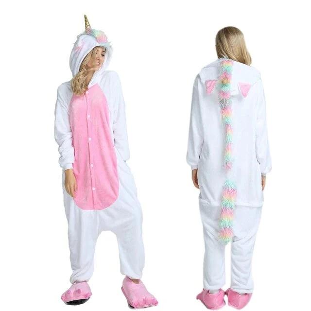 combinaison licorne couleur blanche et rose