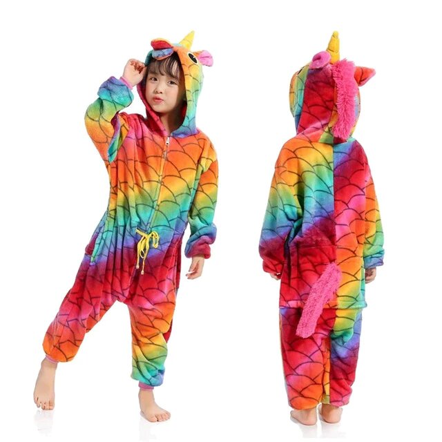 combinaison arc en ciel licorne pour garcon
