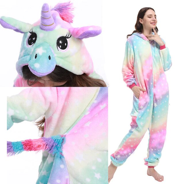 combinaison licorne femme multicolore