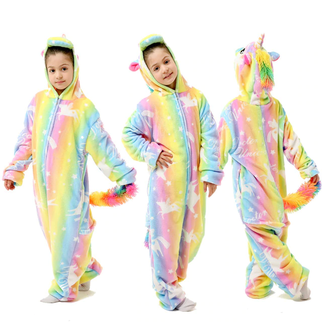pyjama licorne arc en ciel pour enfant