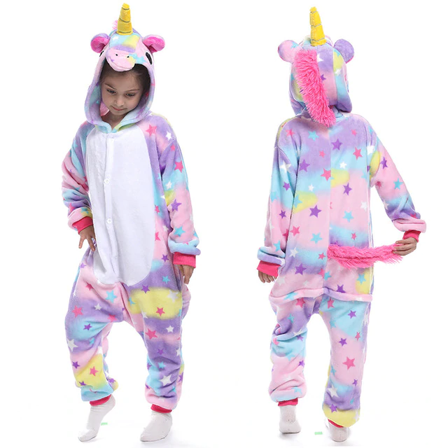 combi licorne pour fille avec plein couleures