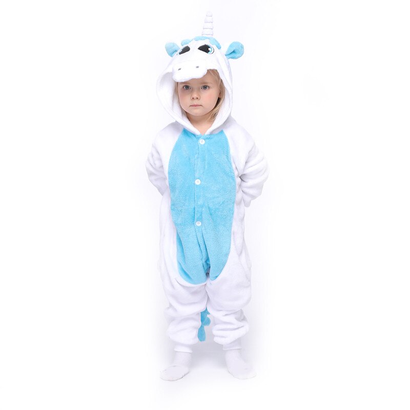 Combinaison Bébé Licorne Bleu avec Ailes