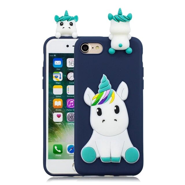 coque licorne 3D pour les iphone 5 5S 5C SE