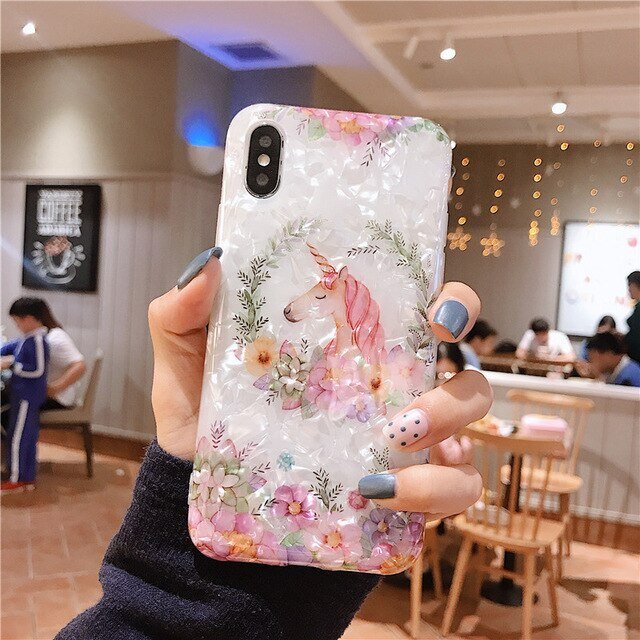 une coque licorne qui brille pour les iphones