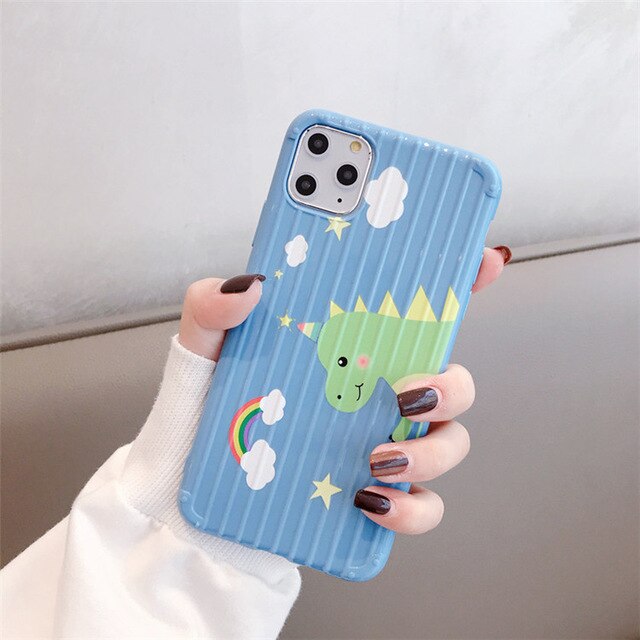 Coque iPhone Dino Licorne