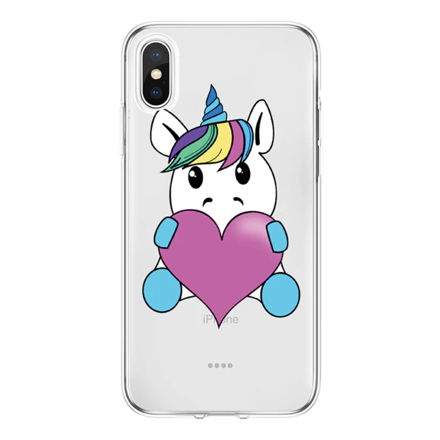 Coque iPhone Licorne Amoureuse