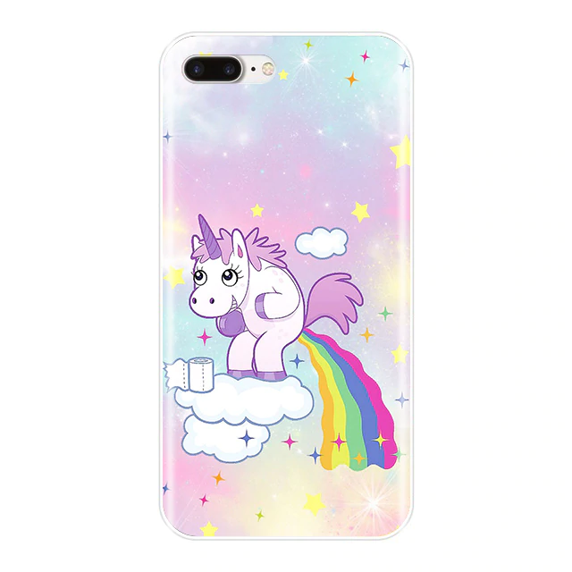 Coque iPhone Licorne Caca Arc en Ciel