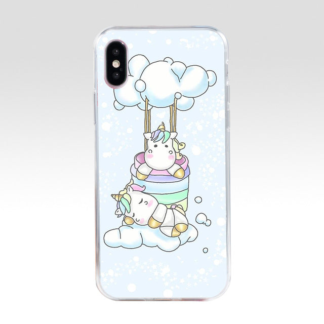 Coque iPhone Licorne Hiver