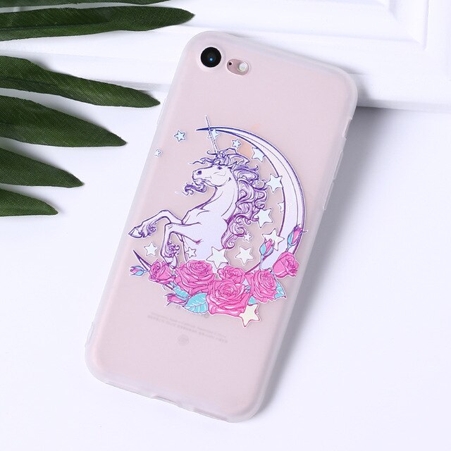 Coque iPhone Licorne Lune