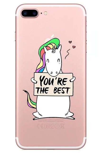 coque iphone phrase motivante motif licorne