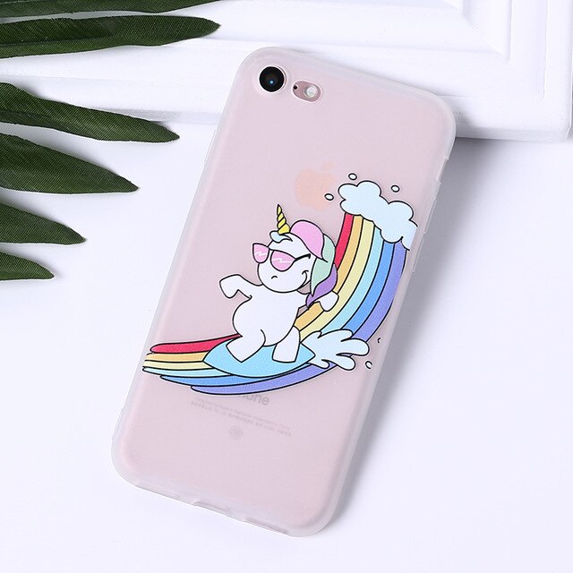 Coque iPhone Licorne Surfeuse