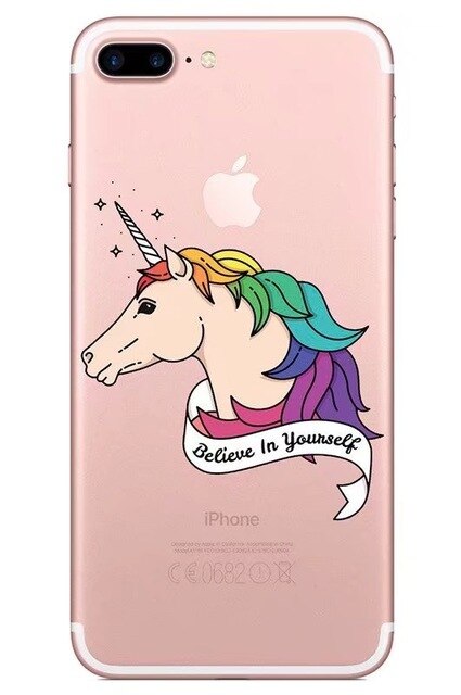 Coque iPhone Portrait Licorne