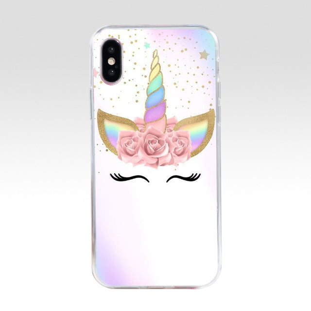 coque iphone visage licorne