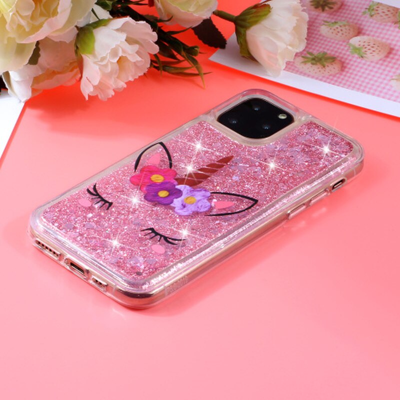 Coque iPhone Tête Licorne Rose