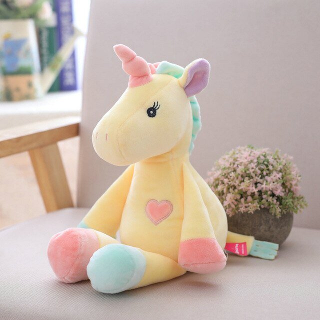doudou jaune licorne pour fille