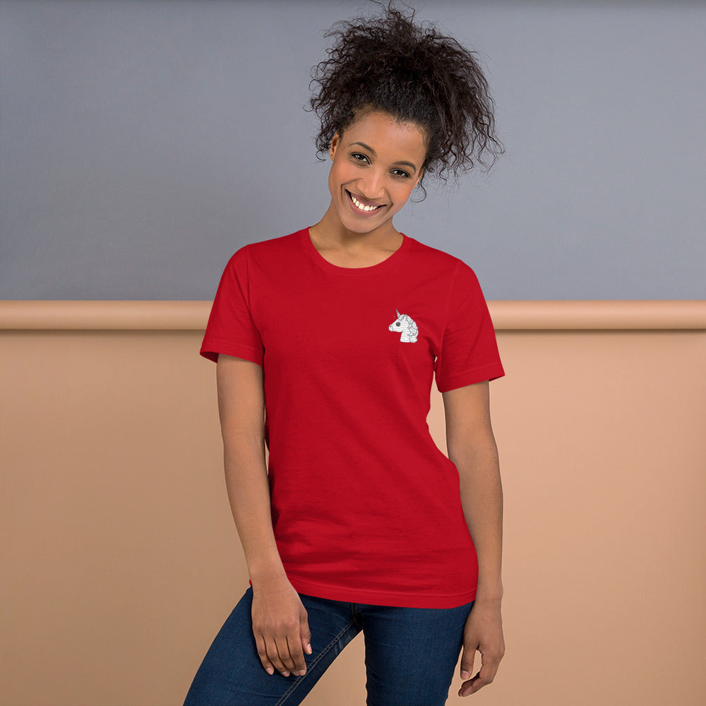 T-shirt Tête de Licorne emoji Brodé - monde-licorne