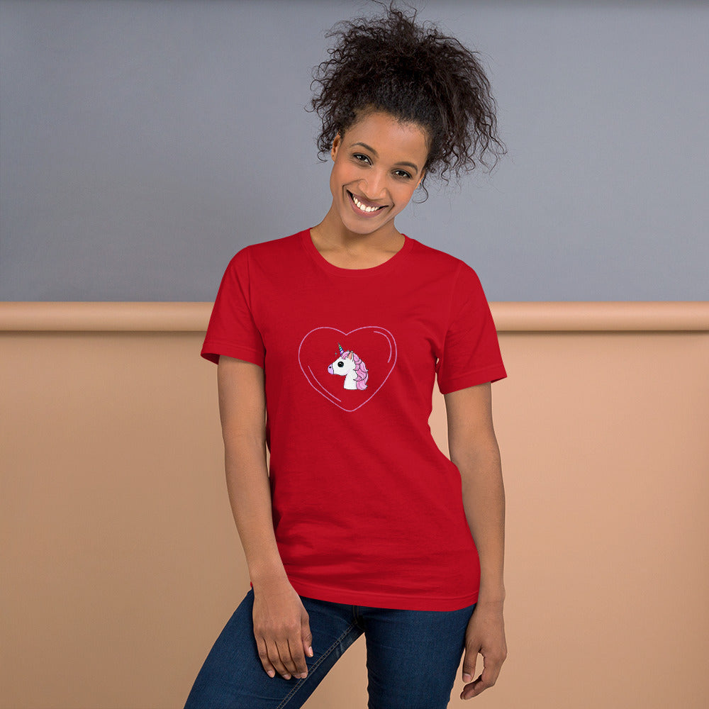 T-shirt Licorne Cœur - monde-licorne