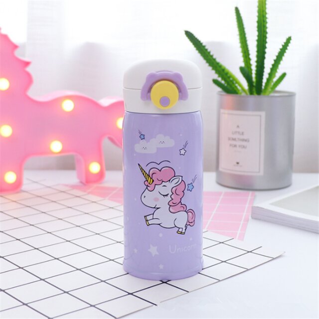 gourde licorne violette en inox