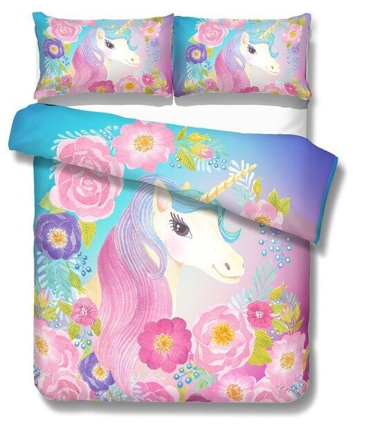 housse de couette magnifique licorne taille 90x190