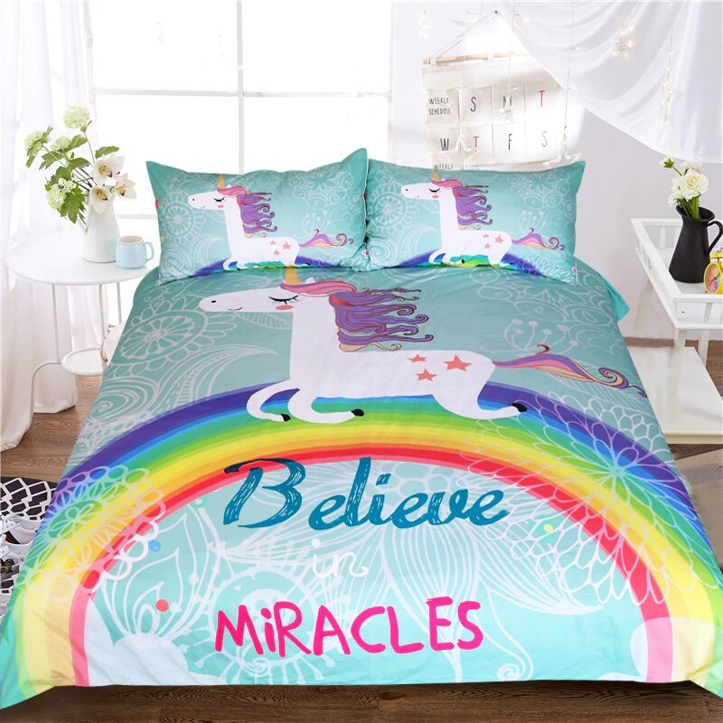 Housse de Couette Licorne 1 Personne - monde-licorne
