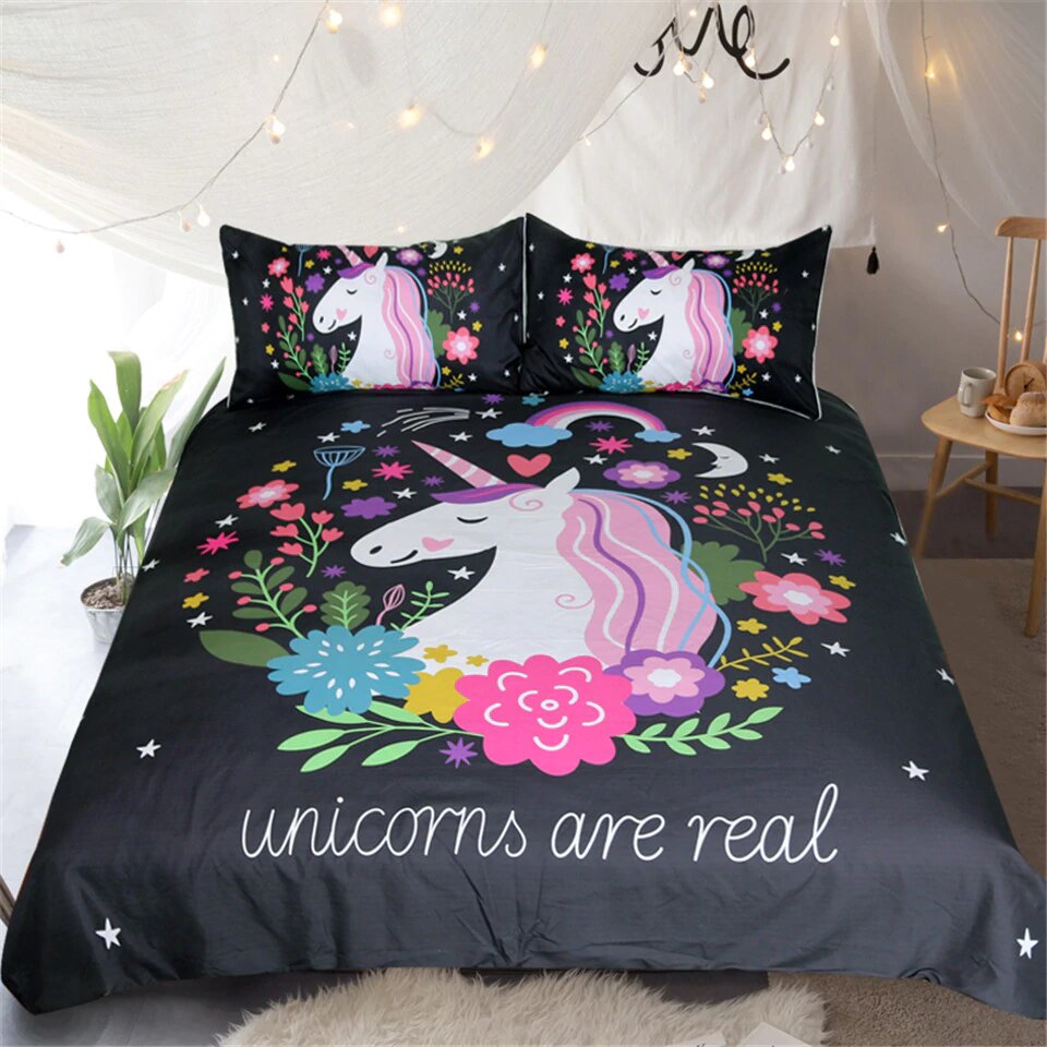 Housse de Couette Licorne 200x200 - monde-licorne