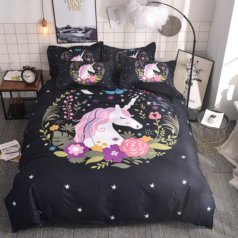 housse de couette licorne emoticone