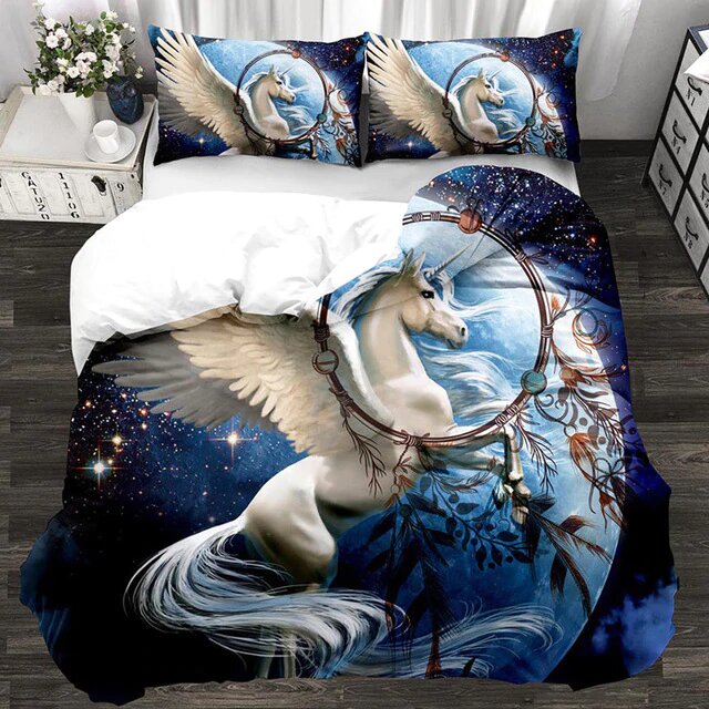 housse de couette attrape reve licorne