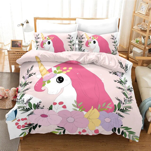 housse de couette 200x200 licorne etincelante