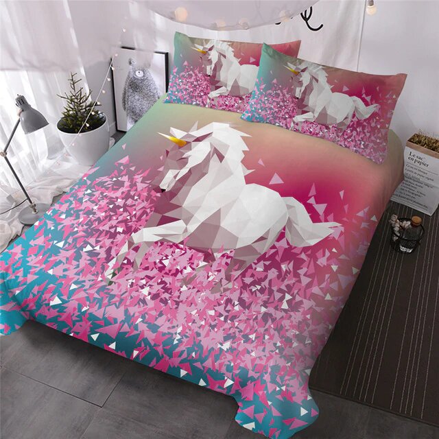 housse de couette 3d licorne