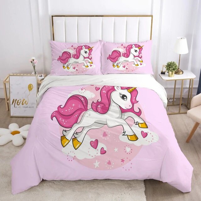 housse de couette 200x200 d une licorne enchentee