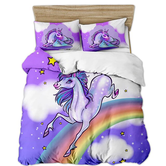 housse de couette folle licorne