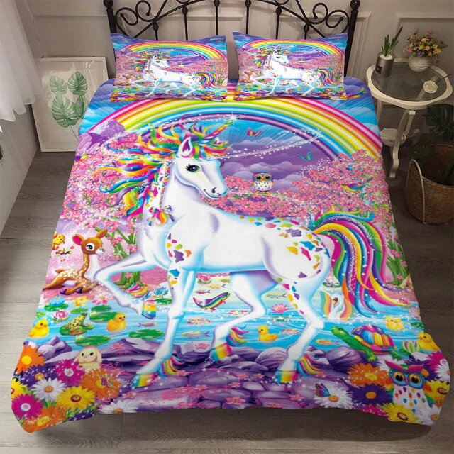 l original housse de couette licorne 140x200