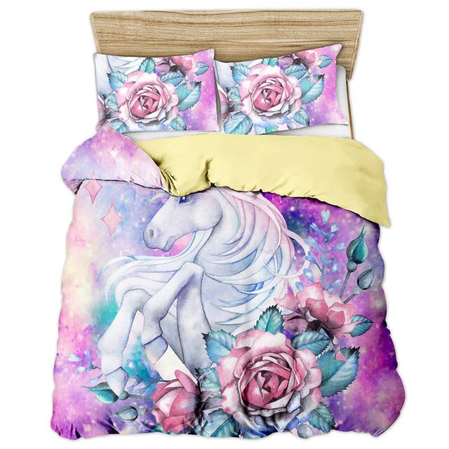 housse de couette licorne Mademoiselle