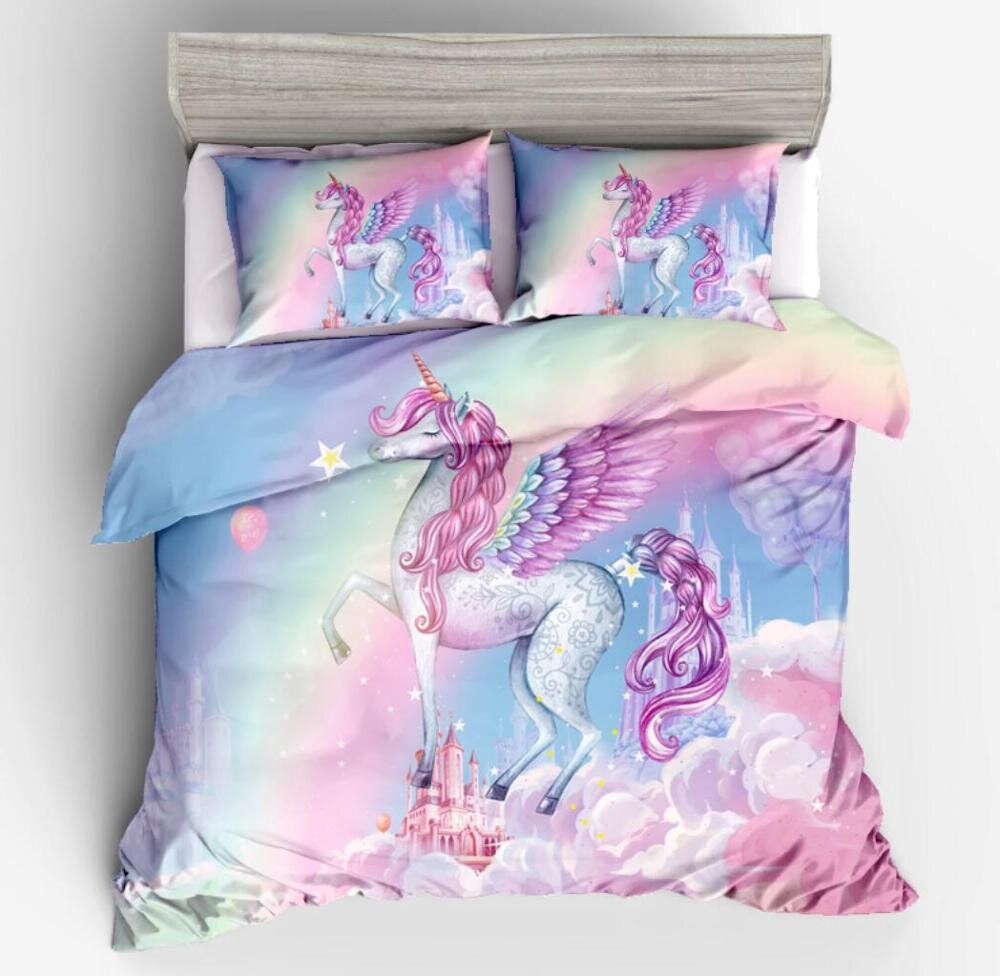 housse de couette royaume de licorne 220x240