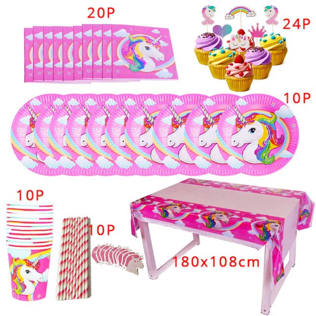 kit complet pour fete un anniversaire licorne
