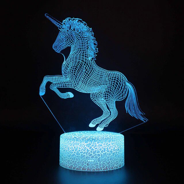 lampe 3d licorne