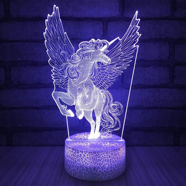lampe bleu licorne
