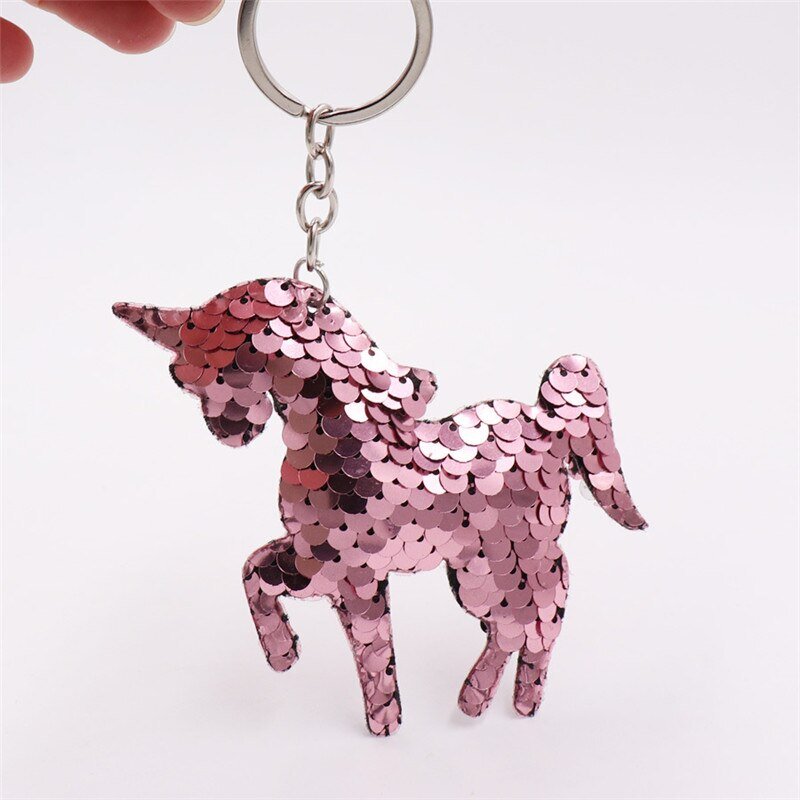 Porte Clé Licorne Paillette