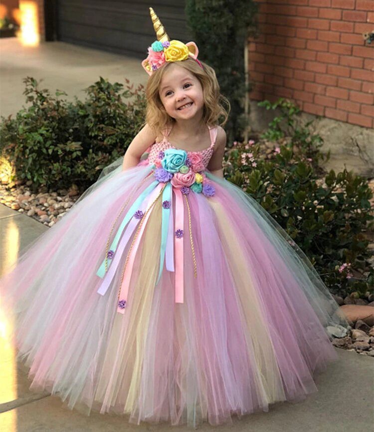robe style licorne pour petite fille
