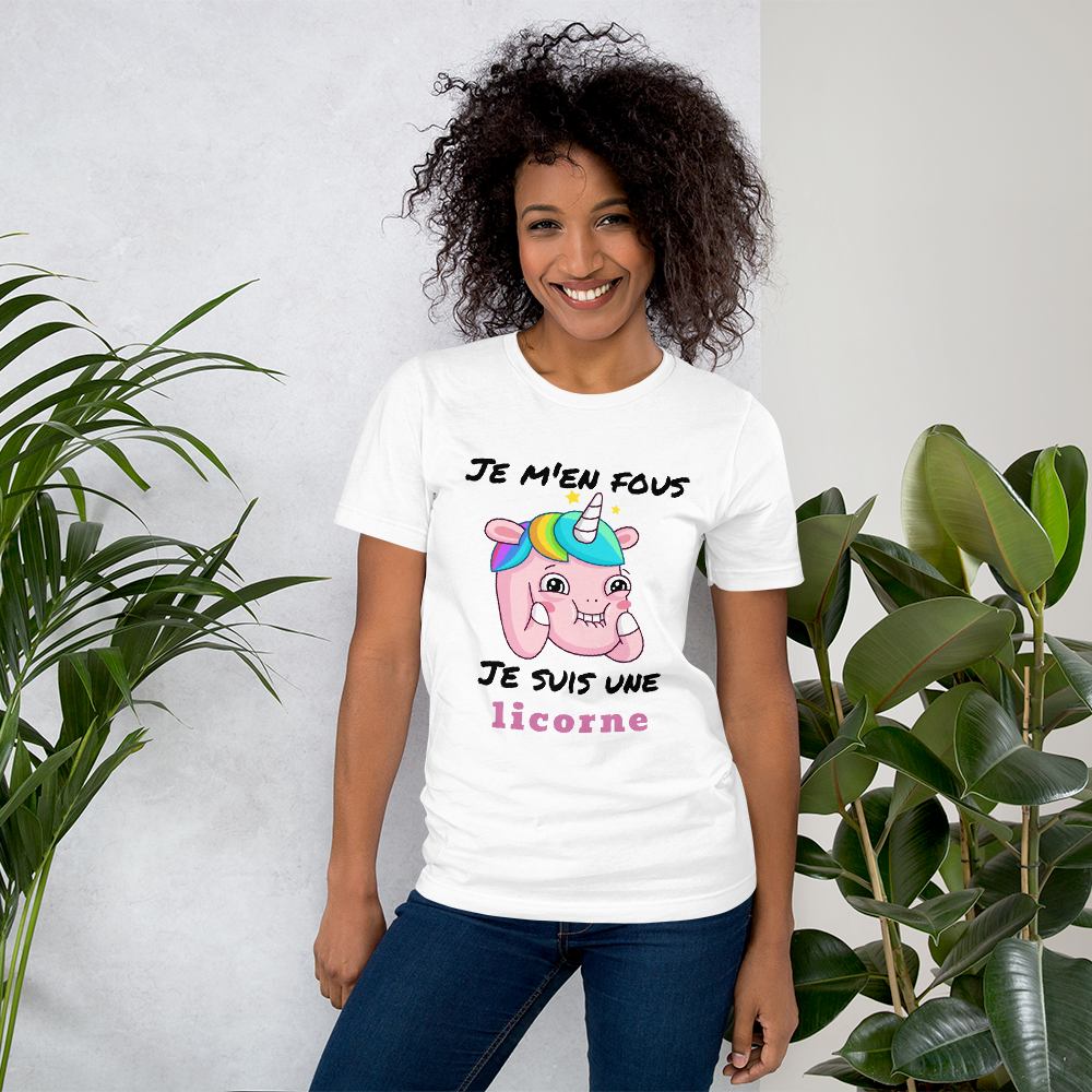 T-shirt Je m'en fous je suis une Licorne - monde-licorne