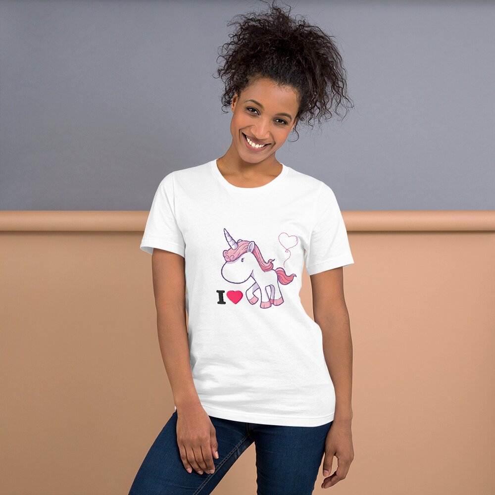 T-shirt I love Licorne - monde-licorne
