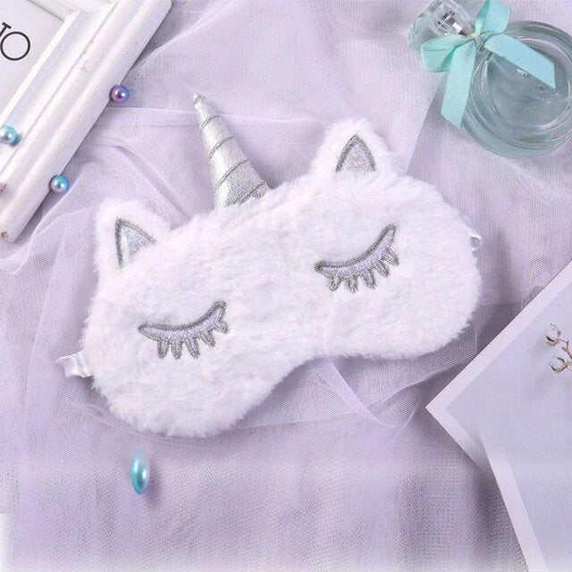 masque blanc visage pour dormir style licorne